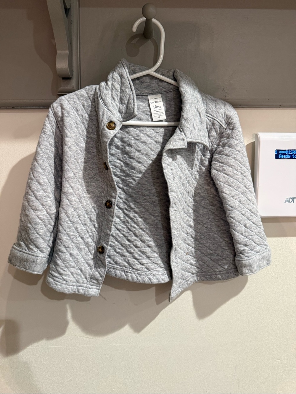 Carter's Quilted Light Gray Toddler Jacket